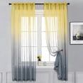 thumbnail image 1 of Gradient Sheer Curtains 96 x 52 Inch Semi Transparent Window Drapes Light Filtering Curtains for Living Room Bedroom Patio Modern Home Decor Machine Washable Curtains for Farmhouse Vintage Decor, 1 of 7