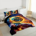 thumbnail image 3 of Homewish Retro Aircraft Airplane Queen Comforter Set,Galaxy Planet Pattern Bedding Sets,Universe Theme Bedding Comforter Set For Boys Kids,Super Cozy Room Decor Reversible,3 Pieces, 3 of 8