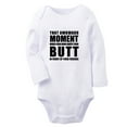 thumbnail image 2 of iDzn That Awkward Moment Funny Rompers, Newborn Baby Unisex Bodysuits, Infant Jumpsuits, Toddler Kids Long Sleeve Oufits (White, 6-12 Months), 2 of 5
