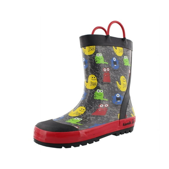 Kamik Monster PS Boys Shoes Size 1, Color: Grey/Black/Red