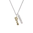 thumbnail image 2 of Delight Jewelry Goldtone Crystal Script ''Love'' Silvertone Sisters Best Friends Forever Bar Charm Necklace, 23", 2 of 4