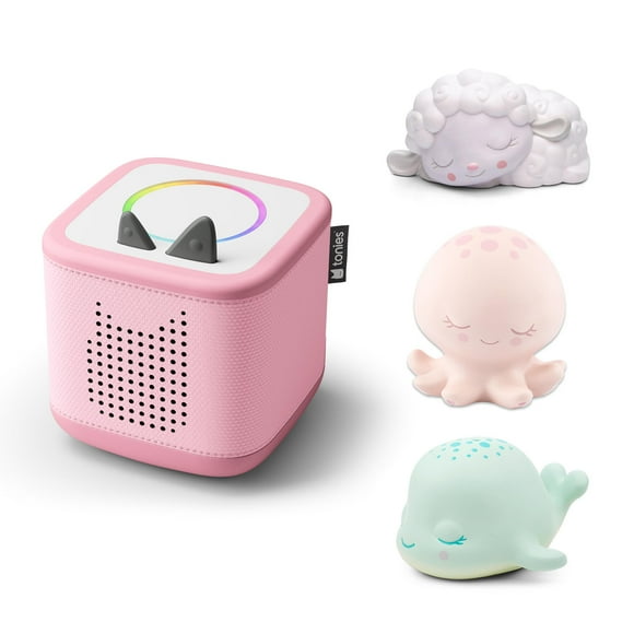 tonies Toniebox 2 Bundle with Octopus, Whale and Sheep from Sleepy Friends Bedtime – Cloud Pink (English)