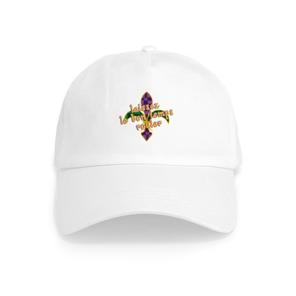 CafePress - Mardi Gras Bon Temps Rouler Cap - Adjustable 100% Brushed Unisex Casual Cotton Baseball Cap, Beige, 1