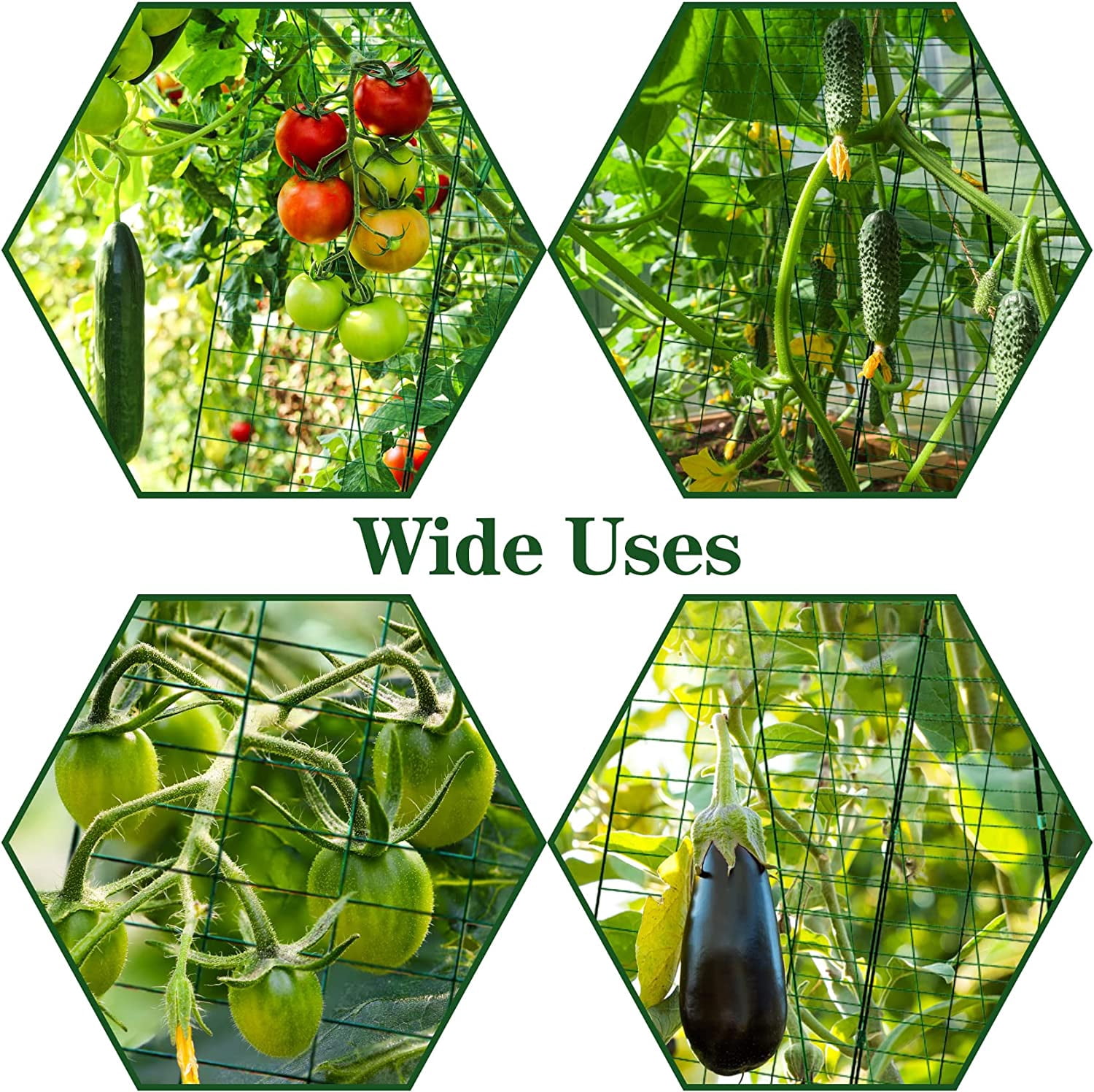 48" H x 34" L Cucumber Trellis for Garden A Frame, Garden Trellis for Climbing Plants Outdoor for Raised Bed(1 Packs)