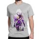 thumbnail image 5 of Camiseta de regreso a clases para hombre y mujer, con dibujos animados de Domo Kun marrón, divertidas camisetas de cuello redondo, de algodón, talla grande., 5 of 7
