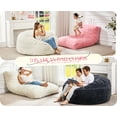 thumbnail image 3 of Hobestluk Bean Bag Chair Convertible Beanbag Chairs for Adults, 3 in 1 Bean Bag with Plush Faux Fur Cover, Adult Bean Bag Chair for Living Room, Bedroom (Purple, Queen), 3 of 9