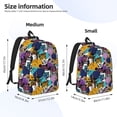 thumbnail image 2 of Disketp Retro Panther Canvas Backpack Lightweight Travel Daypack Student Rucksack Laptop Backpack-Small, 2 of 5