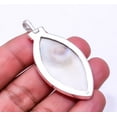 thumbnail image 2 of Shiva Eye Shell-Turkey 925 Silver Plated Pendant 2.15", Off White Shiva Eye Shell Pendant P_9362_373_63, 2 of 2