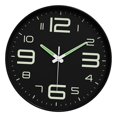 thumbnail image 3 of Lipstore Glow in The Dark Wall Clock 25cm Timepiece for Living Room Office Decoration Style B, 3 of 8