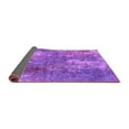 thumbnail image 2 of Ahgly Company Indoor Round Oriental Purple Industrial Area Rugs, 4' Round, 2 of 4