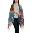 thumbnail image 2 of Xecao Bald Eagle Pilot Pattern Womens Winter Scarf Fall Scarf Oversized Large Scarf for Women Warm Shawl Wrap, 2 of 8