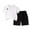 White, variant on ZACPNCV Toddler Boys Short Set 2 Piece Short Sleeve Button Down Shirt and Matching Solid Color Summer Shorts for Little Boys Black 4-5 Years