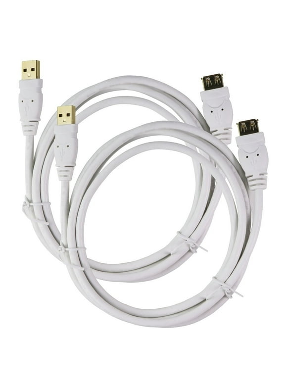 2x Belkin (HA154ZM/A) Extension Data Cables for USB Devices - White