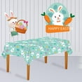 thumbnail image 5 of Easter Day Rectangle Table Cloth Print Tablecover Clover Disposable Plastic Tablecloth Decorative Table Covers for Picnic Party Baby Showers Easter Sunday,54x90 Inch, 5 of 5