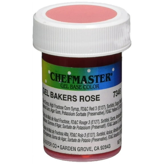 Chefmaster Gel Food Color, 1-Ounce, Baker's Rose