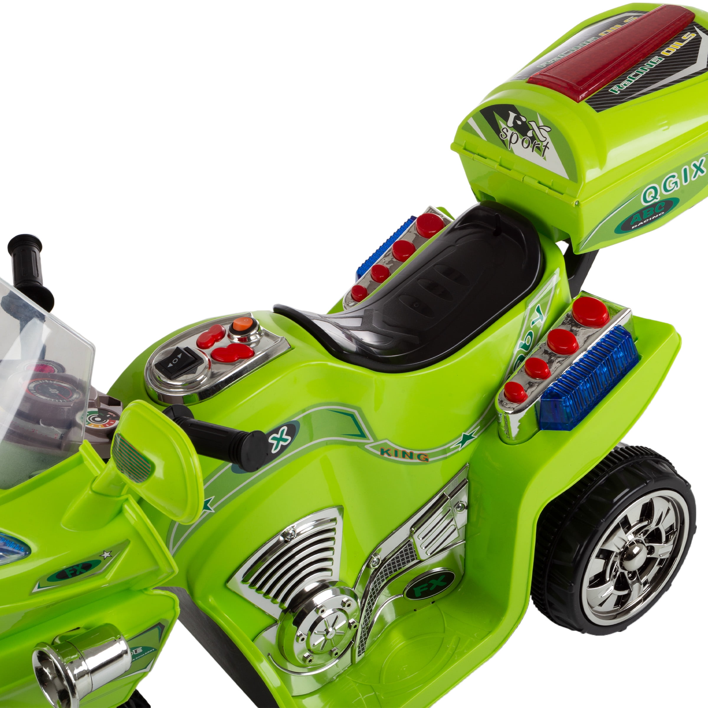 Lil’ Rider 3-Wheel Battery-Powered Electric Motorcycle for Kids 3-6 (Green)