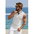 thumbnail image 2 of COOFANDY Mens Lightweight Knitted Tank Tops Summer Beach Tee Shirts V Neck Casual Breathable Undershirt, 2 of 5
