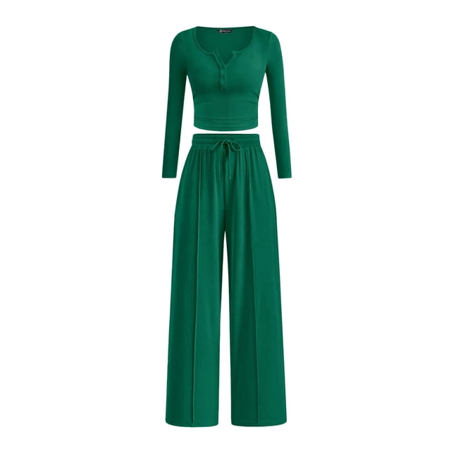 Conjunto Coordinado PRETTYGARDEN 2 Piezas Verde XXL