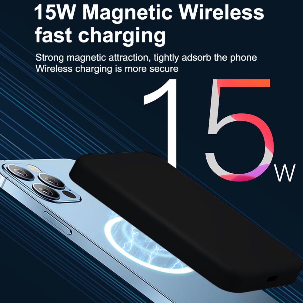 5000mAh Magnetic Wireless Power Bank,Portable 15W Fast Charging Battery Pack Charger Compatible with iPhone 14/13/12 Series