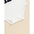 thumbnail image 6 of Bagilaanoe Newborn Baby Girl Boy Summer Rompers Letter Embroidery Short Sleeve Bodysuits 3M 6M 12M 18M Infant Casual One Piece Short Jumpsuit, 6 of 7