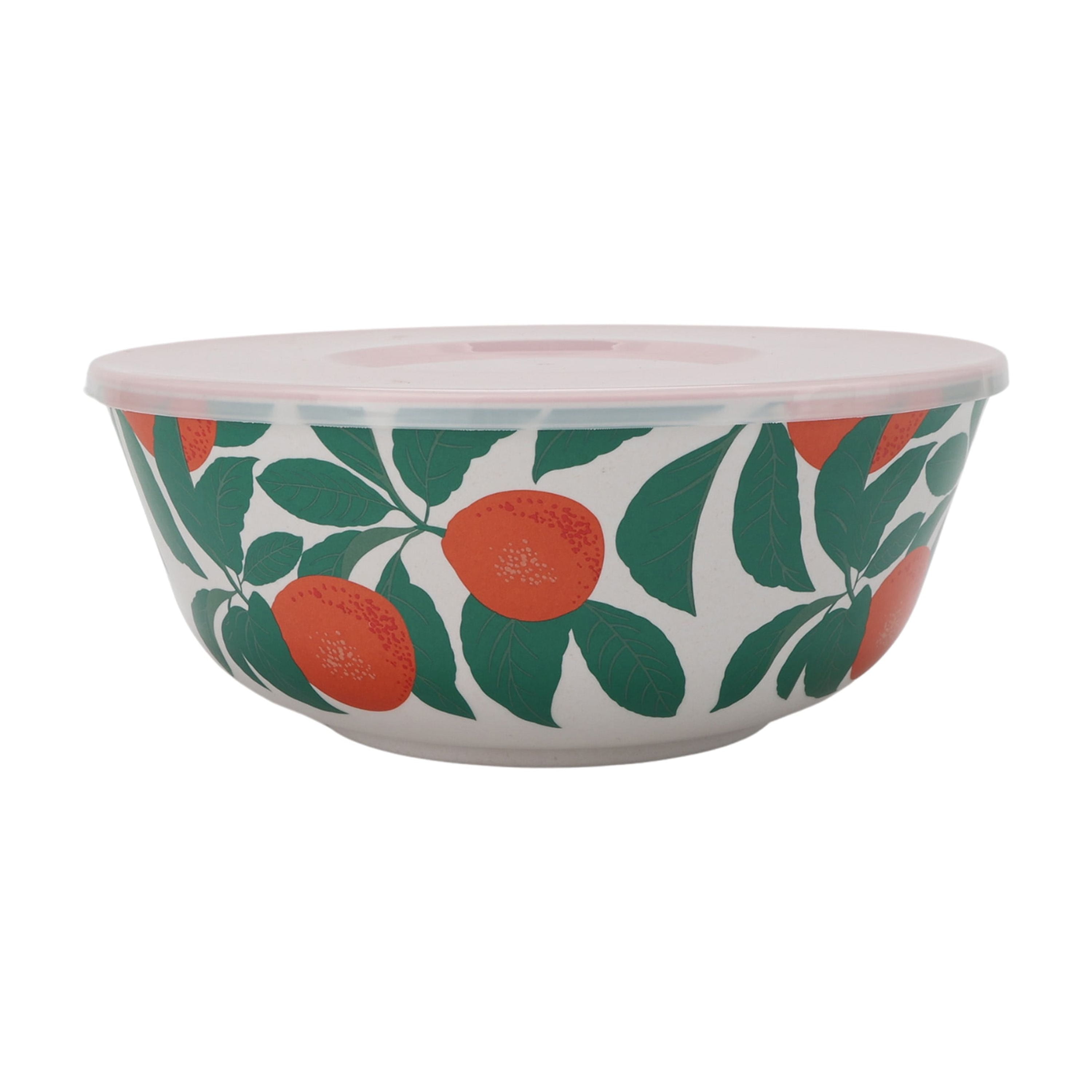Mainstays by Becky G. & Alejandra Bamboo Melamine 4-Piece Serve Bowl Set, Orange & Green