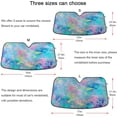 thumbnail image 5 of GZHJMY Watercolor Paint Car Windshield Sun Shade Foldable Sun Shield Shade for Blocks UV Rays Protector-Keeps Your Vehicle Cool for Most Sedans SUV Truck,55"x27.6", 5 of 7
