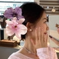 thumbnail image 7 of Phalaenopsis French Retro Hair Clip Simulation Flower Hairpin P4W1 C9U5 M6, 7 of 7