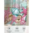 thumbnail image 6 of Sheer Curtains 96 Inches Long 2 Panels Set for Living Room, Pink Starfish Ocean Semi Sheer Curtains for Windows, Coastal Conch Green Wood Plank Farm Voile Window Treatments Rod Pocket Curtain, 6 of 7