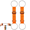 Orange1, variant on Multi Use Strong Adjustable Luggage Connector Straps - 2pcs Elastic Straps for Suitcases, Secure Bags and Carry-Ons During Travel