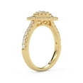 thumbnail image 4 of AFFY Double Halo Solitaire Engagement Ring for Women, IGI Certified 1.05 Carat (ctw) Oval And Round Lab Grown Diamond Ring In 14K Solid Yellow Gold F-G, VS-SI Quality Ring Size-4, 4 of 6