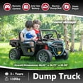thumbnail image 2 of karbost 2 Seater 24V Kids Electric Ride On Dump Truck 4WD Remote Control EVA Tires Black, 2 of 7