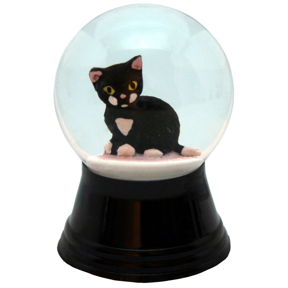 2.5" Black and White Perzy Snow Globe Small Kitten Decoration Walmart