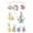 B, variant on Easter Decorations Glow Easter Temporary Tattoos For Kids Party Decorations, Easter Tattoos Sticker Stickers
