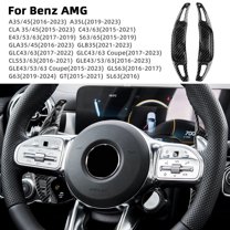 Car Steering Wheel Paddle Shifters ABS Material for 2016-2023 Mercedes-Benz AMG Car Interior Accessories, Black Carbon Fiber Pattern