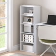 thumbnail image 2 of Furinno Basic 5-Tier Open Shelf Bookcase, Bookshelf, Storage Organizer, 11 x 17 x 44, White, 2 of 4