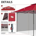 thumbnail image 3 of EAGLE PEAK 13x13 Pop up Outdoor Canopy Tent Instant Folding Shelter with One Privacy Curtain,Red, 3 of 9