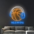 thumbnail image 4 of Handmadetneonsign Basketball This My Lifestyle Neon Sign, Basketball Wall Art Decor, Sport Wall Decor, 4 of 5