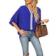 thumbnail image 2 of Txlixc Dolman manga cuello en V mujer #39;st - camisa gasa suelta Split verano Street Top Txlixc  moda, 2 of 6