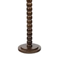 thumbnail image 5 of JONATHAN Y Monroe 24.25" Rustic Farmhouse Spindle Wood Drink Table and Decorative End Table with White/Beige Marble Round Top, Dark Brown, END3005C, 5 of 5