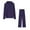 Purple, variant on Ashirexll Womens 2 Piece Outfits, Womens Winter Sets, Casual Long Sleeve Round Neck Top and Pant Simple Two Piece Set