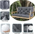 thumbnail image 4 of YLLN 40*40 Inch Porch Swing Cushions, Patio Furniture Cushions With 4" Thicken Backrest, Bench Cushions For Outdoor Furniture, Anti-Fading Waterproof Patio Cushions, 4 of 9