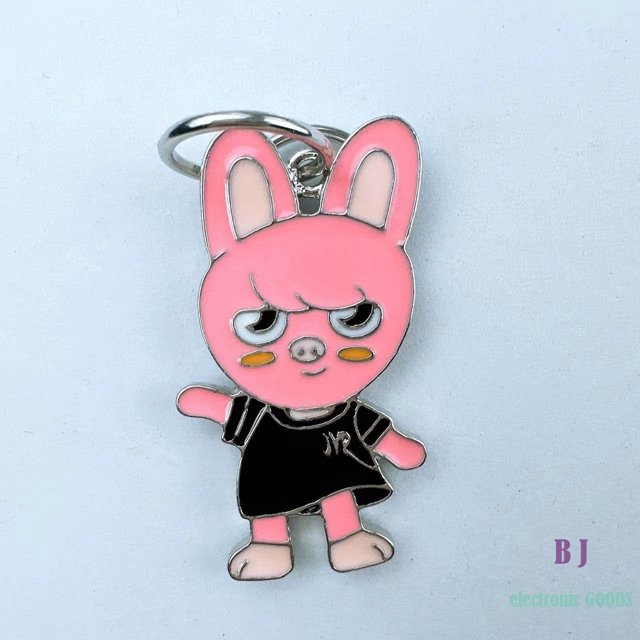 Kpop Idol Stray Kids Skzoo Cute Cartoon Character Design Aleación Drip Oil Llavero Pulsera