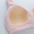 thumbnail image 5 of Dwellite Bras for Women Senior Front Closure Plus Size Comfy Breathable Full Support Everyday Bra with Snaps 2026 Light Purple 36, 5 of 6