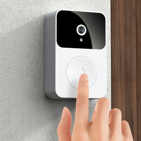 Summer Savings Botrong Smart Wireless Remote Video Doorbell Intelligent Visual Doorbell Home Intercom HD Night Vision Wifi Rechargeable Security Door Doorbell on Clearance