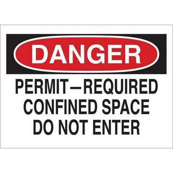 BRADY 65817 Danger Sign, 10 x 14In, R and BK/WHT, ENG
