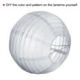 thumbnail image 4 of Uxcell 8 Inch Folding Hanging Wedding Home Party Paper Lanterns Silver 6 Pack, 4 of 7