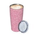 thumbnail image 3 of Kll Glitter Pink Stainless Stainless Steel Vacuum Insulated Coffee Cup 20 Oz Lids And Straws,1 Metal Straws,1 Cleaning Brush, 3 of 9