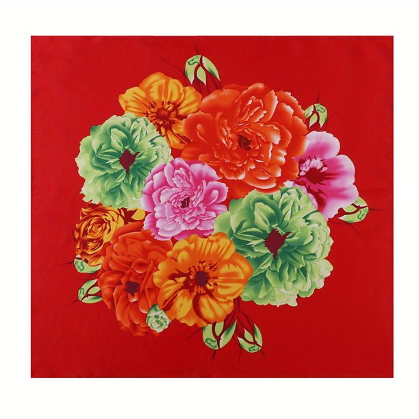 35.4 Flower Print Bandana: Add a Pop of Color to Your Look with These Stylish Floral Head Scarves!