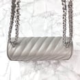 thumbnail image 2 of Michael Kors Rose 35F0Sx0C5T Vegan Faux Leather Small Crossbody Bag In Pearl Grey, 2 of 2