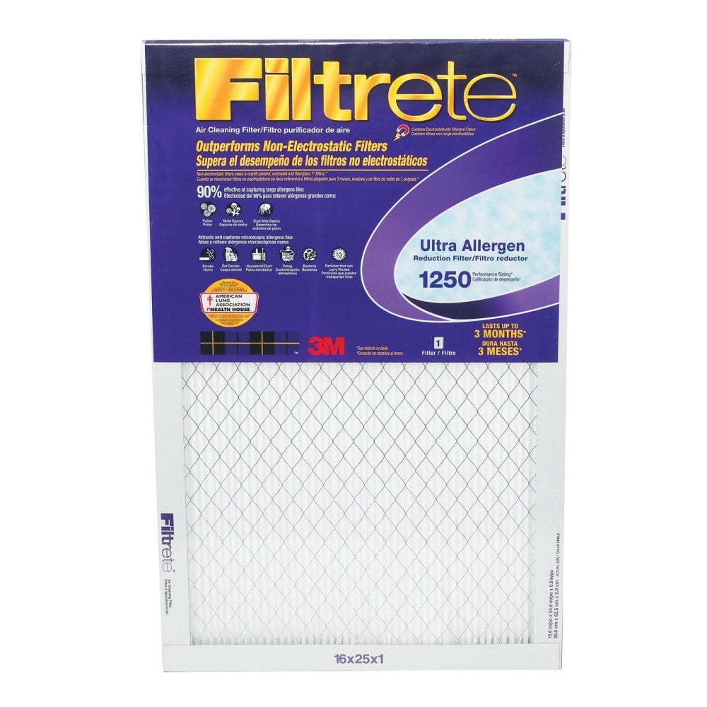 3M Filtrete Ultra Allergen Furnace Air Filter [Set of 6] Size 25" H x